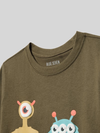 Blue Seven Shirt met lange mouwen en motiefprint Olijfgroen - 2