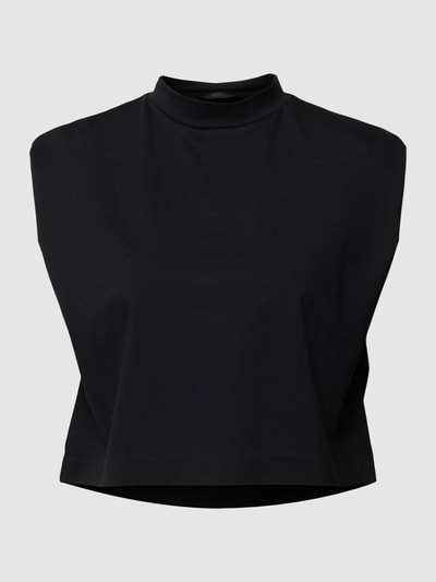 Drykorn Crop Top mit Stehkragen Modell 'NAVINA' Black 2