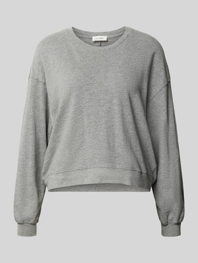 American Vintage Sweatshirt mit überschnittenen Schultern Modell 'SONOMA' Hellgrau Melange 1