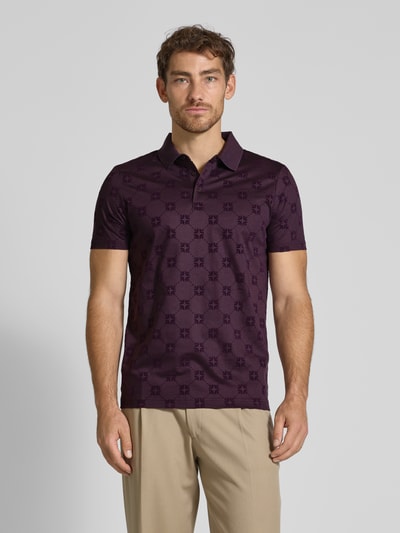 JOOP! Collection Slim Fit Poloshirt mit kurzer Knopfleiste Modell 'Bartholo' Violett 4