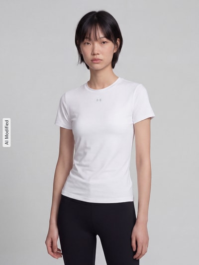 Under Armour Regular Fit Sport-T-Shirt mit Logo-Print  Weiss 4