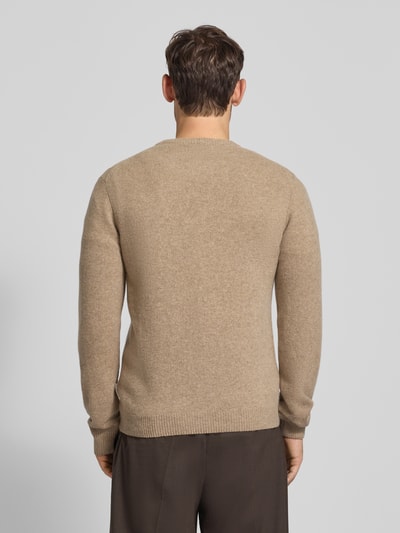 Casual Friday Strickpullover aus Woll-Mix Modell 'KARL' Camel Melange 5