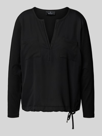 monari Bluzka z dekoltem w serek Czarny 2