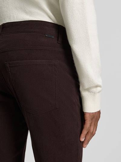 BOSS Straight Leg Cordhose mit Gürtelschlaufen Modell 'DELAWARE' Dunkelbraun 3