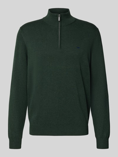 Fynch-Hatton Gebreide pullover met schipperskraag Flessengroen - 2