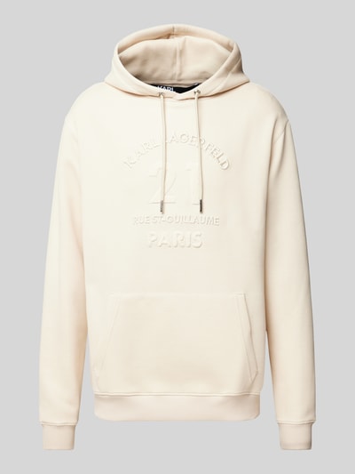 Karl Lagerfeld Hoodie mit Label-Stitching Offwhite 2