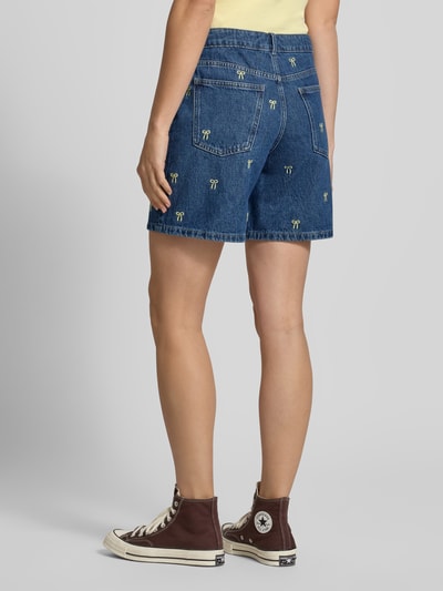 REVIEW Jeansshorts mit Stitchings Dunkelblau 5