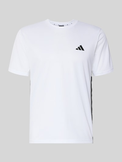 adidas Training t-shirt o kroju regular fit z detalem z logo model 'WE BAS 3S T' Biały 2