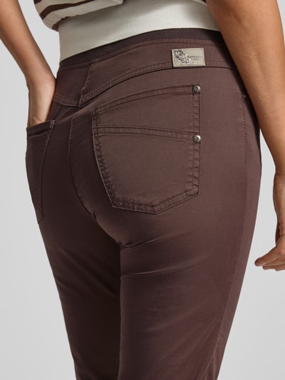 Raphaela By Brax Spodnie capri o kroju slim fit z mieszanki bawełny Jasnobrązowy 3
