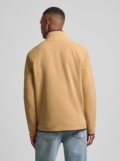 Polo Ralph Lauren Fleecepullover met opstaande kraag en stitching Camel - 5