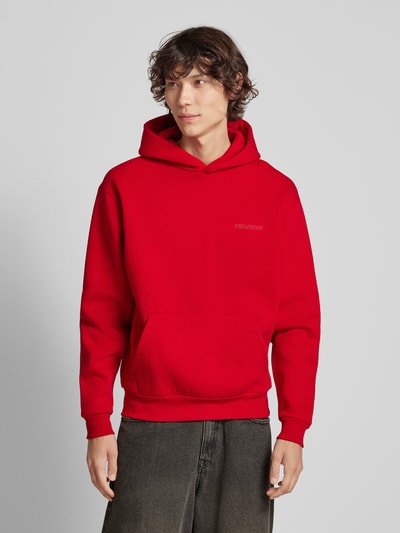 REVIEW Essentials hoodie met logo Rood - 4