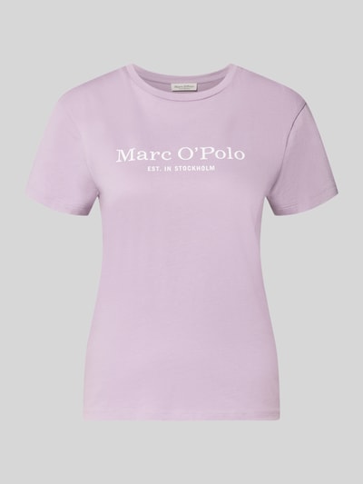 Produktfoto, Regular Fit T-Shirt aus reiner Baumwolle von Marc O'Polo, efekt: jednolity kolor, nadruk z logo, okrągły dekolt, krótki rękaw