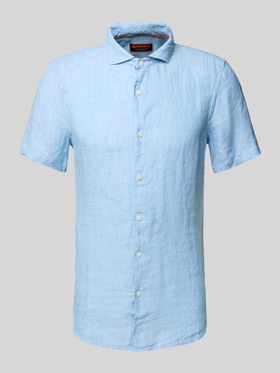 Superdry Regular Fit Freizeithemd aus reinem Leinen Sky 2