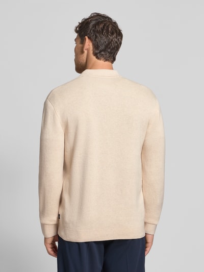 Jack & Jones Premium Strickpullover mit gerippten Abschlüssen Modell 'MILANO' Offwhite Melange 5