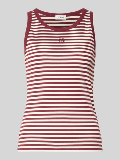 s.Oliver RED LABEL Regular Fit Tank Top aus Baumwoll-Mix Bordeaux 2