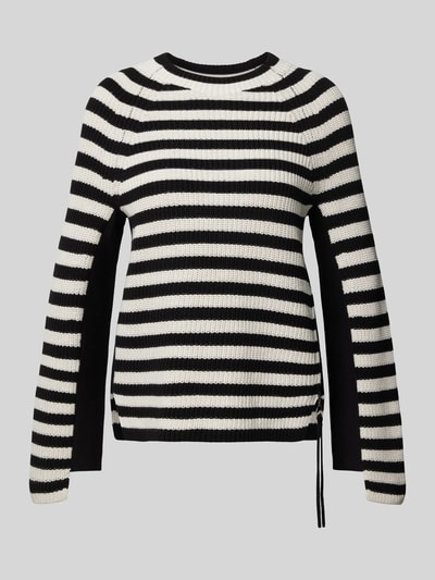 Oui Gebreide pullover met labeldetails Zwart - 2