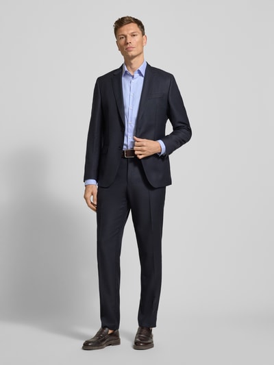 Jake*s Slim fit zakelijk overhemd van katoen met kentkraag Bleu - 1