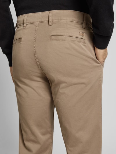 BOSS Orange Regular fit chino van katoenmix Lichtbruin - 3