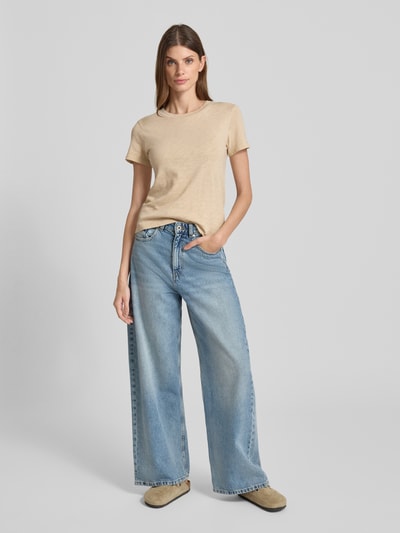 American Vintage T-shirt met ronde hals, model 'SONOMA' Zand - 1