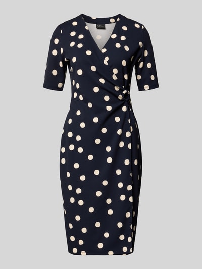 s.Oliver BLACK LABEL Getailleerde midi-jurk in wikkellook Marineblauw - 2