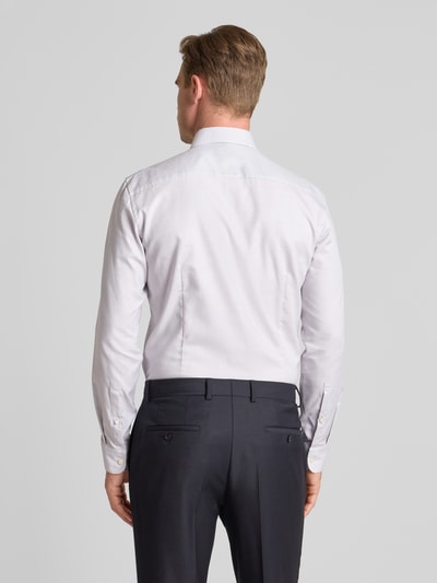 Jake*s Koszula biznesowa o kroju slim fit z kołnierzykiem typu kent Srebrny 5