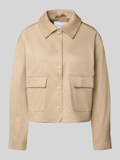 OPUS Kunstlederjacke mit Pattentaschen Modell 'Jelis' Beige 2