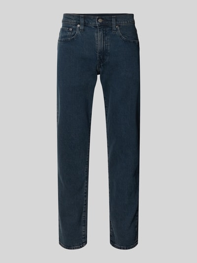 Produktfoto, dunkelblaue Tapered-Fit Jeans aus Baumwoll-Mix Modell '502™ TAPER' von Levi's®, gerade Form, glatte Textur, Herren Tapered Fit Jeans