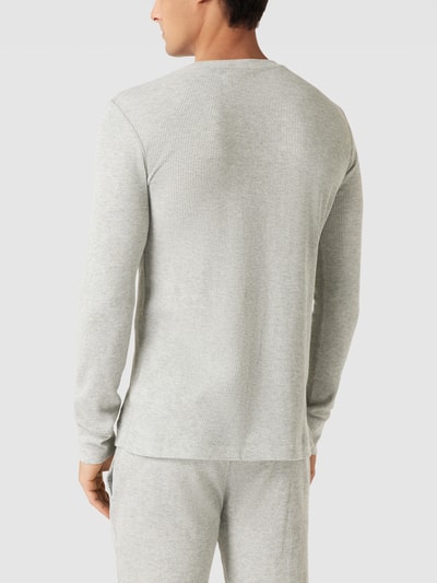 Polo Ralph Lauren Underwear Longsleeve mit Strukturmuster Modell 'WAFFLE' Mittelgrau Melange 5