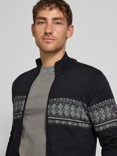 Dale of Norway Gebreid jack met opstaande kraag en ritssluiting Antraciet - 3