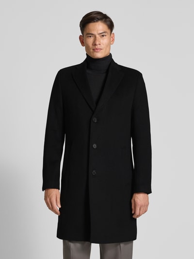 Christian Berg Men Wollen jas met reverskraag Zwart - 4
