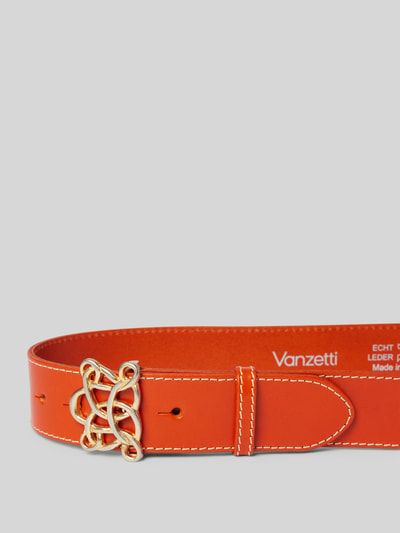 Vanzetti Leren riem met pinsluiting Oranje - 2