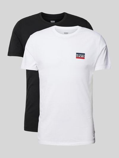 Levi's® T-shirt z nadrukiem z logo w zestawie 2 szt. Czarny 2