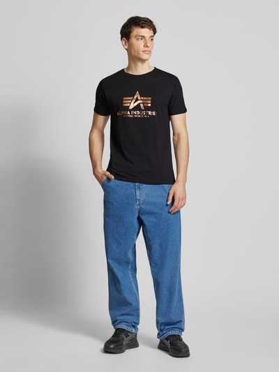 Alpha Industries T-Shirt mit Label-Print Black 1