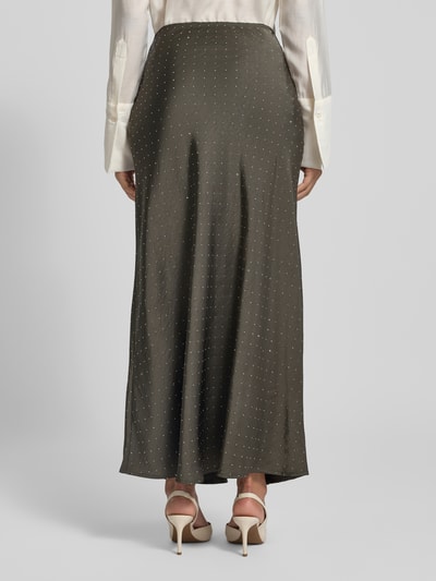 mbyM Maxirock mit Ziersteinbesatz Modell 'Maila' Mittelgrau 5