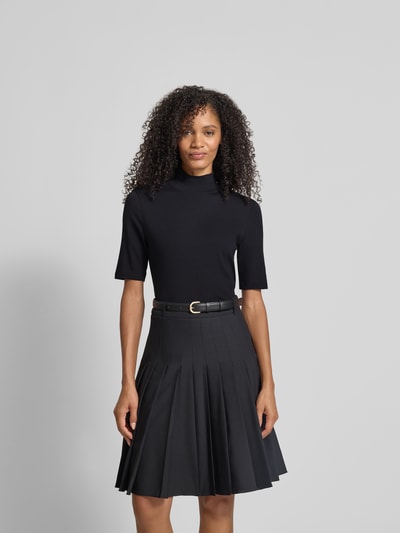 Juvia Slim Fit T-Shirt mit Rollkragen Black 4