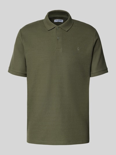 Jack & Jones Poloshirt mit Label-Stitching Modell 'AUSTIN' Oliv 2