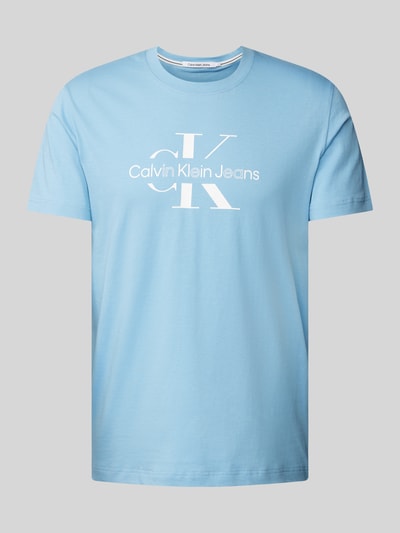 Calvin Klein Jeans T-shirt met logoprint Lichtblauw - 2