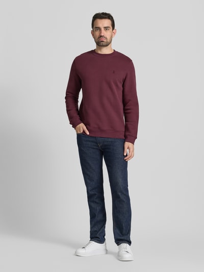Armedangels Regular Fit Sweatshirt aus reiner Bio-Baumwolle Modell 'BAARO FLEECE' Bordeaux 1