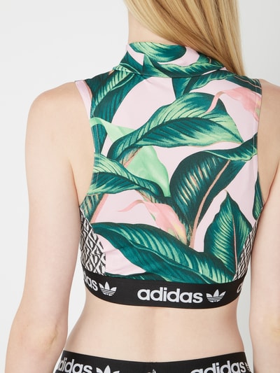 adidas Originals Krótki top z półgolfem Różowy 5