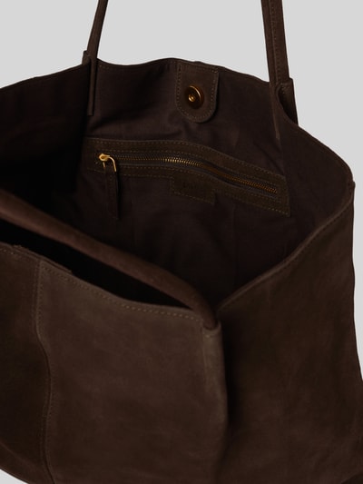 MANGO Tote Bag aus echtem Rindsleder Modell 'Bella' Dunkelbraun 4