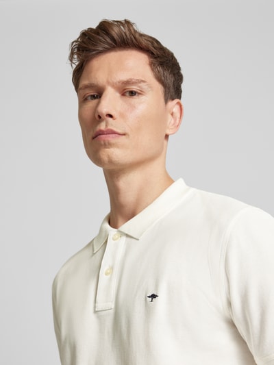 Fynch-Hatton Regular fit poloshirt met logostitching Offwhite - 3