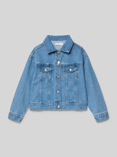 Mango Jeansjacke mit Brusttaschen Modell 'alice' Blau 1