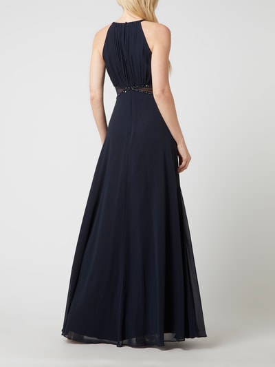 Jake*s Cocktail Abendkleid mit amerikanischem Ausschnitt  Marine Melange 4