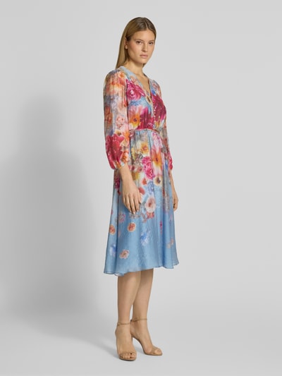 VM by Vera Mont Cocktailkleid mit Bindegürtel Hellblau 1