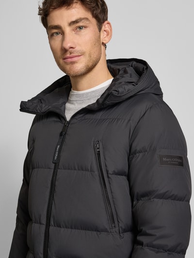 Marc O'Polo Regular Fit Daunenmantel mit Kapuze Anthrazit 3