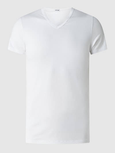 HOM T-shirt met modal  Wit - 2