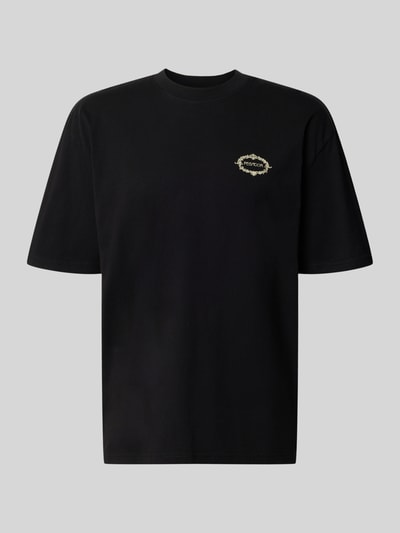 Produktfoto, Oversized T-Shirt mit rückseitigem Motiv-Print Modell 'Reine' von Pegador aus Reine Baumwolle im Oversized-Fit, schwarze Farbe
