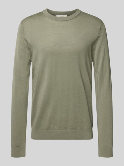 Produktfoto, Regular Fit Pullover aus reiner Wolle Modell 'TRAY' von Selected Homme, efekt: jednolity kolor, drobny splot, okrągły dekolt
