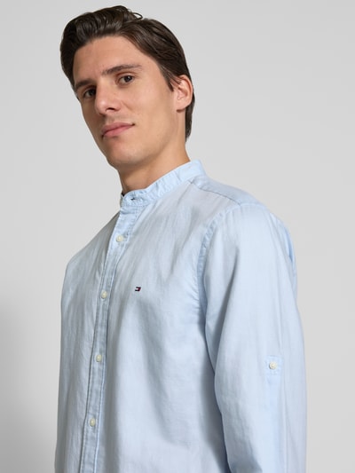 Tommy Hilfiger Regular fit vrijetijdsoverhemd van een mix van katoen en linnen Lichtblauw - 3
