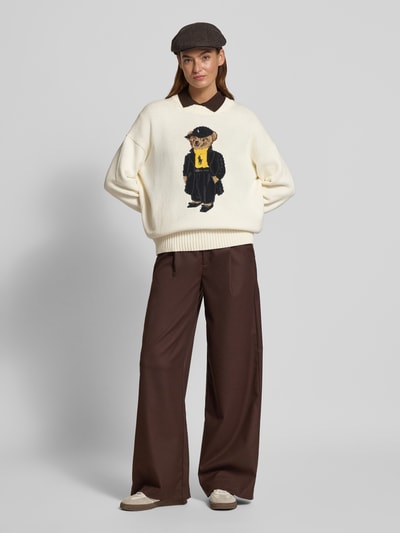 Polo Ralph Lauren Sweter z dzianiny z okrągłym dekoltem Écru melanż 1